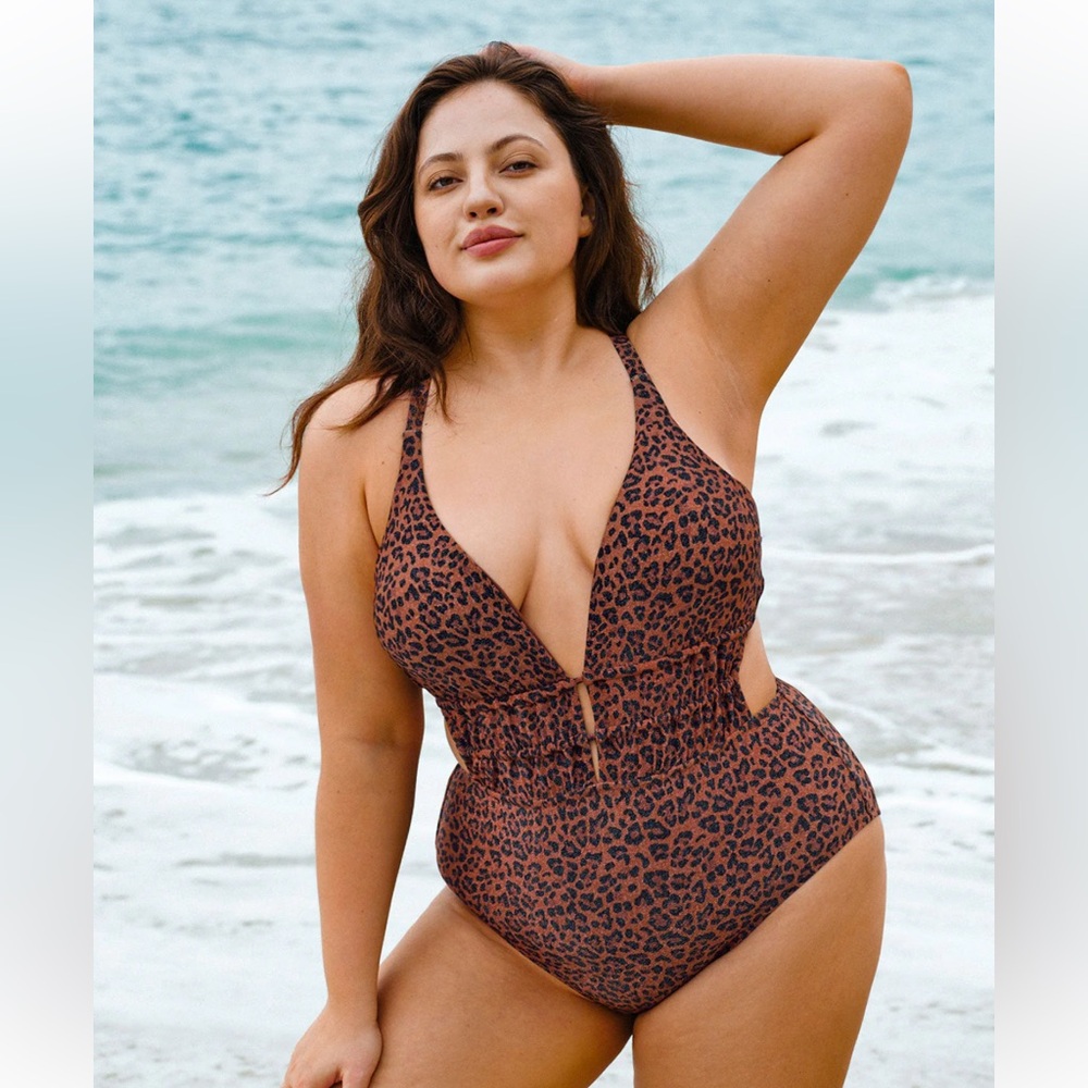 NWT BERLOOK 16 1X LEOPARD SHIMMER PRINT 
ONE PIECE SWIMSUIT NWT
